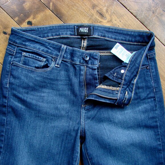 PAIGE Verdugo Ankle Jeans Alden Dark Wash Skinny Straight Size 31 - Picture 8 of 16